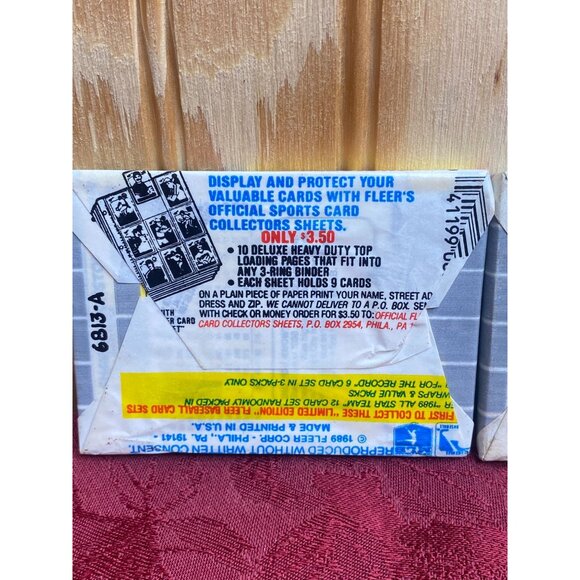 Vtg Fleer Baseball 1989 Logo Stickers & Trading Cards Limited Edition Sets 2 Sea - Picture 3 of 6